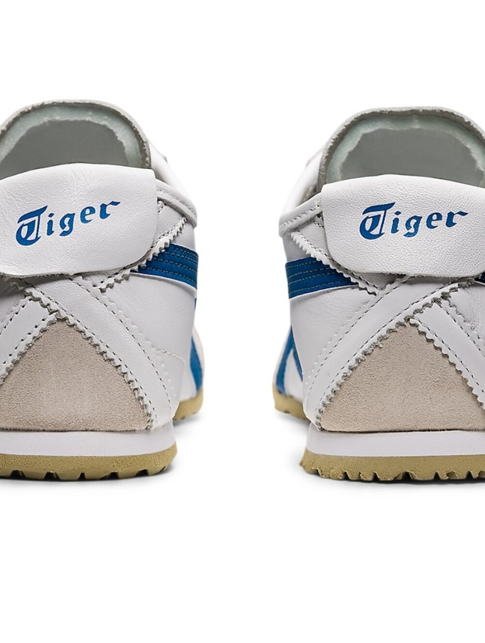 Onitsuka Tiger by Asics White and Blue Sneakers Slip-On Design